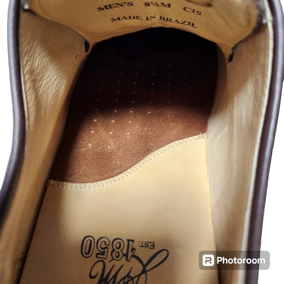 Johnston & Murphy 1850 Sheepskin men's loafers suede size 8.5 US - Picture 10 of 11